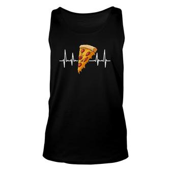 Heartbeat Pizza Tee Funny Women Gift Unisex Tank Top | Mazezy