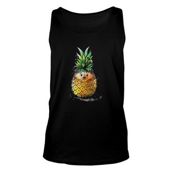Hedgehog Pineapple Aloha Beaches Summer Hedgehogs Fruit Tank Top | Mazezy