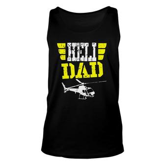 Helicopter Pilot Dad Funny Father's Day Gift Husband Unisex Tank Top | Mazezy