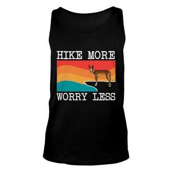 Hike More Worry Less Ibizan Hound Hiking Unisex Tank Top | Mazezy