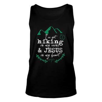 Hiking Christian Jesus Outdoor Hiker Men Women Gift Mom Dad Unisex Tank Top | Mazezy