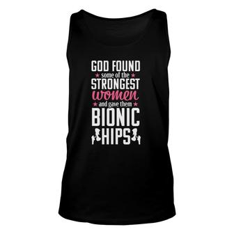 Hip Replacement Funny Strongest Quote Surgery Recovery Gift Unisex Tank Top | Mazezy