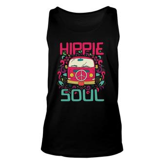 Hippie Soul Colorful Peace Van Unisex Tank Top | Mazezy AU