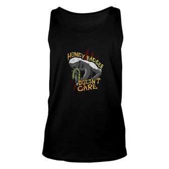 Honey Badger Doesn't Care Funny Animal Lover Unisex Tank Top | Mazezy