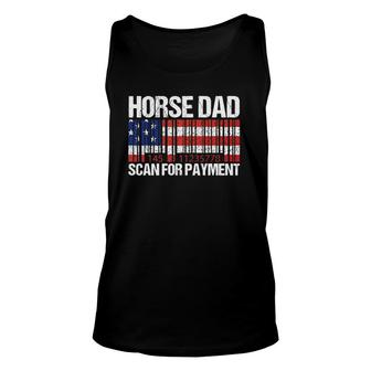 Horse Dad Scan For Payment Father's Day Unisex Tank Top | Mazezy