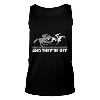 Horse Racing And Theyre Off Horse Racing Unisex Tank Top - Thegiftio UK