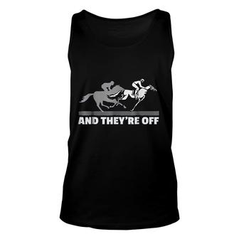 Horse Racing And They're Off Horse Racing Unisex Tank Top - Thegiftio UK