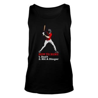 How To Bunt Don't Hit A Dinger Unisex Tank Top | Mazezy UK