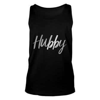 Hubby And Wifey Matching Couple Outfits Unisex Tank Top - Thegiftio UK