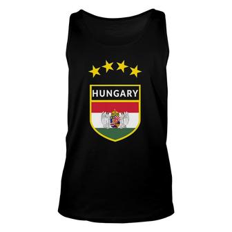 Hungary Coat Of Arms Tee Flag Souvenir Budapest Unisex Tank Top | Mazezy