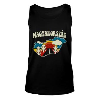 Hungary Vintage Hungarian Country Rainbow Retro 70S Map Unisex Tank Top | Mazezy