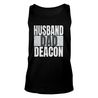 Husband Dad Deacon For Catholic Fathers Religious Men Tank Top | Mazezy