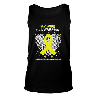Husband Endo Warrior Wife Men's Men Endometriosis Awareness Unisex Tank Top | Mazezy