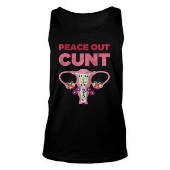 Hysterectomy Recovery Products - Peace Out Uterus Unisex Tank Top | Mazezy