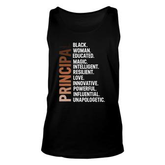 I Am A Black Principal Afro Woman Black History Month Unisex Tank Top | Mazezy