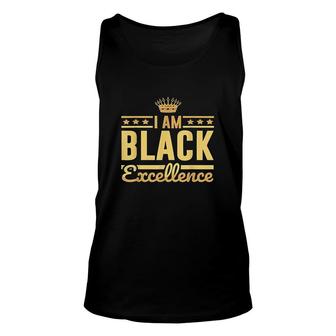 I Am Black Excellence Proud African American History Unisex Tank Top - Thegiftio UK