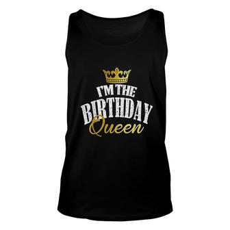 I Am The Birthday Queen Cool Couples Matching Birthday Party Unisex Tank Top - Seseable