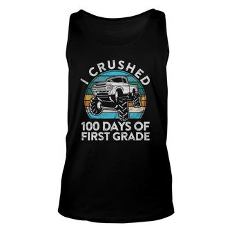 I Crushed 100 Days Of First Grade Gift Fun 1St Class School Unisex Tank Top | Mazezy
