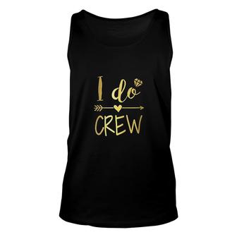 I Do Crew For Wedding Bride Bachelorette Party Yellow Unisex Tank Top - Thegiftio UK