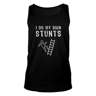 I Do My Own Stunts Ladder Fall Unisex Tank Top | Mazezy