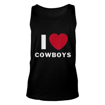 I Heart Cowboys I Love Cowboys Unisex Tank Top - Thegiftio UK