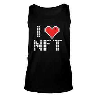 I Heart Nft Pixel Cryptocurrency Unisex Tank Top | Mazezy