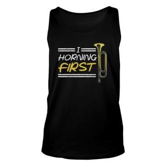 I Horning First Funny Caribbean Party Soca Music 2021 Ver2 Unisex Tank Top | Mazezy