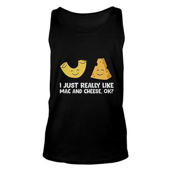 I Just Really Like Mac And Cheese Love Mac Cheese Unisex Tank Top - Thegiftio