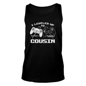 I Leveled Up To Cousin Gaming Baby Announcement Unisex Tank Top | Mazezy