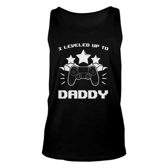 I Leveled Up To Daddy Gaming Gender Reveal Rpg Games Gift Unisex Tank Top | Mazezy