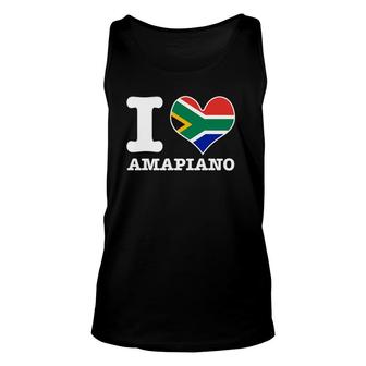 I Love Amapiano South African Flag Dj Design Unisex Tank Top | Mazezy