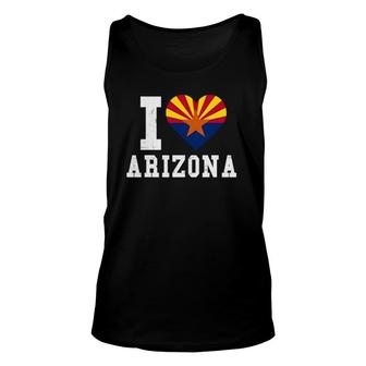 I Love Arizona Heart State Pride Flag Unisex Tank Top | Mazezy