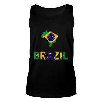 I Love Brazil Flag Unisex Tank Top | Mazezy