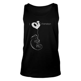 I Love Chameleons With Balloon Love Unisex Tank Top | Mazezy