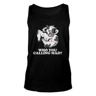 I Love Cows S Spotted Angry Mad Cow Unisex Tank Top | Mazezy