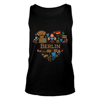 I Love Germany Berlin Heart Unisex Tank Top | Mazezy