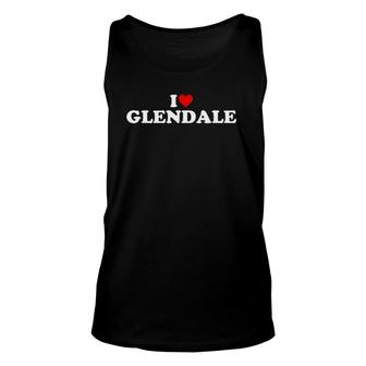 I Love Glendale Heart Unisex Tank Top | Mazezy