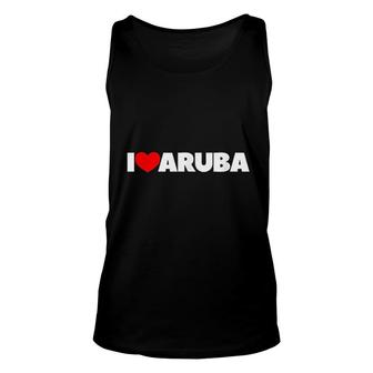 I Love Heart Aruba Unisex Tank Top | Mazezy