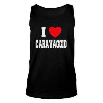 I Love Heart Caravaggio Painting Lovers Gift Unisex Tank Top | Mazezy
