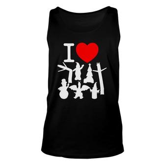 I Love Inflatables Red Heart Unisex Tank Top | Mazezy