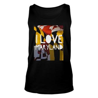 I Love Maryland For Maryland Day Unisex Tank Top | Mazezy