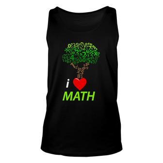 I Love Math Tree For Math Teacher Unisex Tank Top | Mazezy