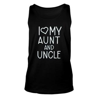 I Love My Aunt And Uncle Gifts For Nieces And Nephews Cute Unisex Tank Top - Thegiftio