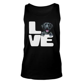 I Love My Black Labrador Retriever Dog Lover Unisex Tank Top | Mazezy