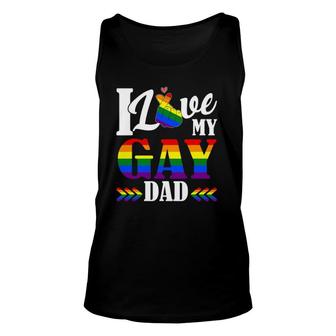 I Love My Gay Dad Lgbtq Pride Father's Day Unisex Tank Top | Mazezy