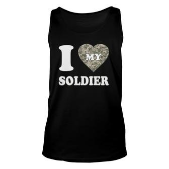 I Love My Soldier Military Deployment Unisex Tank Top | Mazezy