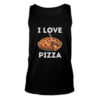 I Love Pizza Food Lover Foodie Unisex Tank Top - Thegiftio