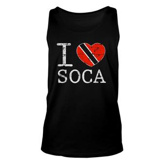 I Love Soca Trinidadian Heart Unisex Tank Top | Mazezy