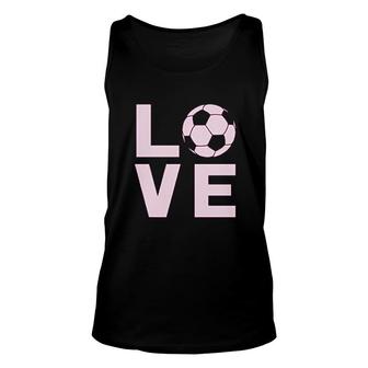 I Love Soccer Gift For Soccer Players Fans Girls Women Unisex Tank Top - Thegiftio UK