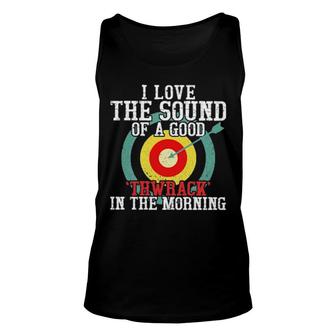 I Love The Sound Of A Good Thwrack In The Morning Vintage Unisex Tank Top | Mazezy
